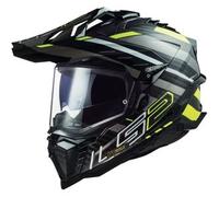Casco Integrale Touring Carbonio Ls2 Mx701 Explorer C Edge Nero Lucido H-V Giallo Titanio L