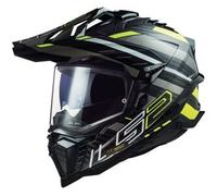 Casco Integrale Touring Carbonio Ls2 Mx701 Explorer C Edge Nero Lucido H-V Giallo Titanio XXL