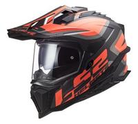 LS2 MX701 Explorer Alter Matt Casco da motocross, nero-arancione, taglia 3XL per maschi