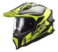 Casco Integrale Touring Ls2 Mx701 Explorer Alter Nero Opaco H-V Giallo S
