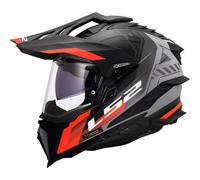 Casco Integrale Touring Ls2 Mx701 Explorer Hexa Nero Rosso Grigio Opaco