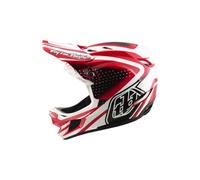 Casco integrale troy lee designs d4 in poliacrilite con sistema mips modello the line colore fire bianco