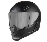 Casco Integrali Moto Con Visiera Caschi Integrale Retrò Approvato DOTECE Elmetto Integrato Molteplici Aperture Ventilazione Casco Cross E Off-Road Adatto A Tutte Le Stagioni D,L:59-60CM