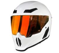 Casco Integrali Moto Con Visiera Caschi Integrale Retrò Approvato DOTECE Elmetto Integrato Molteplici Aperture Ventilazione Casco Cross E Off-Road Adatto A Tutte Le Stagioni I,L:59-60CM