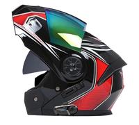 Casco Integrato Moto Modulare Bluetooth Approvato DOTECE Caschi Integrale Apribili E Modulari Con Doppia Visiera Elmetto Integrali Apribile Casco Integrali Cross E Off-Road J,L:59-60CM