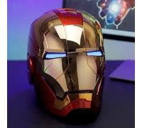Casco Iron Man MK5 MK5 1:1 Controllo vocale Avengers War Machine Cosplay con luce a LED Casco Ironman chiuso elettronico Regalo per bambini