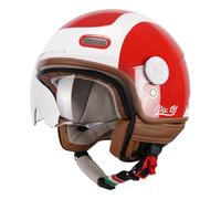 CGM Casco open face, 191G PIX SPRINT Rosso Bianco sagomata, XL (58cm)