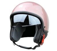 CASCO JET 22.06 BEETLE GOLDE PINK ROSA TG XS MOTOCUBO - VISIERA SPECCHIO A SCOMPARSA