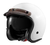 Casco jet 3/4 aperto per moto, ideale per cruiser, scooter e ciclomotori, adatto a uomini e donne nel traffico cittadino, omologato ECE 22.06. 9,S=55-56CM