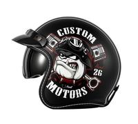 Casco jet 3/4 aperto per moto, ideale per cruiser, scooter e ciclomotori, adatto a uomini e donne nel traffico cittadino, omologato ECE 22.06. 12,L=59-60CM