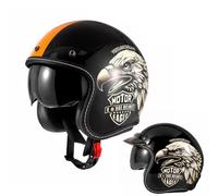 Casco jet 3/4 aperto per moto, ideale per cruiser, scooter e ciclomotori, adatto a uomini e donne nel traffico cittadino, omologato ECE 22.06. 4,S=55-56CM