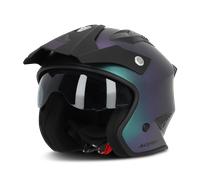 Acerbis Aria Metallic, casco jet S male Opaco Lilla/Verde