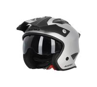 CASCO JET ACERBIS ARIA METALLIC GRIGIO MATT TRIAL FRONTINO +VISIERINO PARASOLE