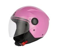 Casco Jet Acerbis Brezza Moto Scooter Rosa Pink Con Visiera Omologato ECE 2206