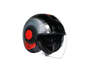 Casco Jet AGV ETERES Levanto Black/Silver/Red Taglia:M