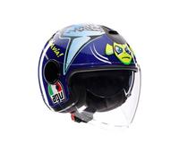 AGV Eteres Rossi Misano 2015, casco jet M female Blu Scuro/Azzurro/Giallo