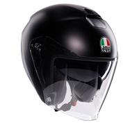 AGV Casco Moto Jet IRIDES E2206 Unisex – Visiera antigraffio e protezione UV – Nero Opaco M