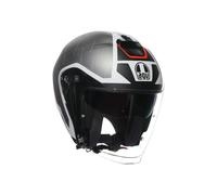 AGV Irides Trieste Casco Jet, nero-bianco-rosso, taglia S per maschi