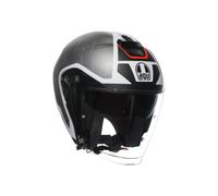 AGV Irides Trieste Casco Jet, nero-bianco-rosso, taglia S per maschi