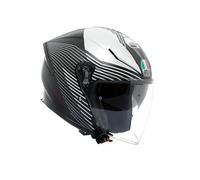 AGV K5 Jet Evo Control, casco jet S female Opaco Nero/Bianco