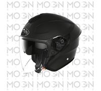 Casco Jet Airoh H.20 Nero Opaco Doppia Visiera Parasole HPC Moto ECE 22.05