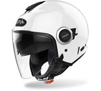 CASCO JET AIROH HELIOS CONCRETE BIANCO VISIERA LUNGA DOPPIA VISIERA OCCHIALINI