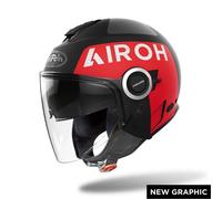 CASCO JET AIROH HELIOS UP NERO MATT