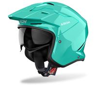 Casco Jet Airoh Kombakt Color Aquamarine Lucido S