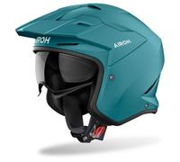 Casco da moto Airoh Kombakt Solid. Casco da moto con visiera parasole. Approvazione 22.06. Interno rimovibile e traspirante con sistema di ventilazione