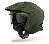 Casco Jet Airoh Kombakt Color Verde Militare Opaco M
