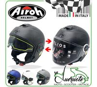 CASCO JET AIROH SCOOTER MOTO DA UOMO DONNA BLU BIANCO GRIGIO NERO VISIERA LUNGA