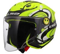 LS2 OF622 Funny II Glup Casco jet per bambini, nero-giallo, taglia M