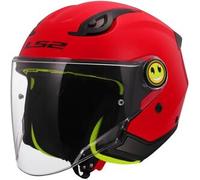 CASCO BABY BAMBINO LS2 OF622 FUNNY II ROSSO LUCIDO SOLID RED MIS. L 51/52 cm