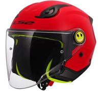 CASCO BABY BAMBINO LS2 OF622 FUNNY II ROSSO LUCIDO SOLID RED MIS. S