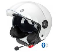Casco jet Befast Rapid Connect III Bianco con interfono integrato XL