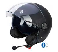 Casco jet Befast Rapid Connect III Nero Opaco con interfono integrato S