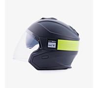 CASCO JET BLAUER HT HACKER BTR NERO OPACO COMPRESO INTERFONO GEMINI INTERCOM