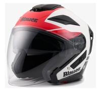 Blauer JJ-01 Casco Jet, bianco-rosso, taglia XS per maschi