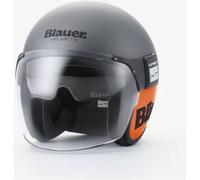 Casco Jet Blauer Pod Arancione Titanio Opaco XS