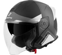 Bogotto H586 City-B Casco Jet, nero-grigio-bianco, taglia M per maschi