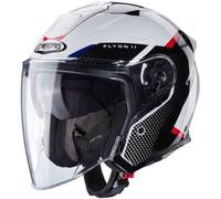 Caberg Flyon II Boss Casco Jet, nero-bianco-rosso, taglia L