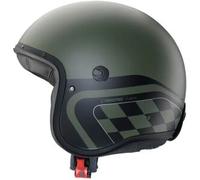 Casco Jet Caberg Freeride X Daytona Verde Militare Opaco Nero Argento XS
