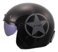 Casco Jet Carbonio Ls2 OF601 Bob II Star Grigio Lucido S