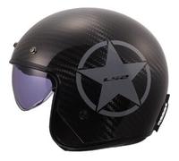 Casco Jet Carbonio Ls2 OF601 Bob II Star Grigio Lucido S