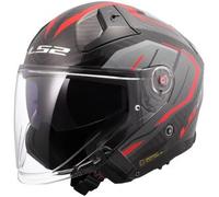 Casco Jet Carbonio Ls2 OF603 Infinity II Carbon Urus Rosso M