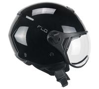 Casco Jet CGM 167A FLO MONO Nero Lucido Visiera Sagomata ECE 22.06