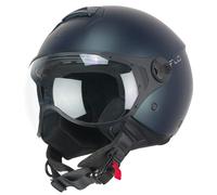 Casco Jet CGM 167A FLO MONO Petrolio Satinato Visiera Sagomata ECE 22.06