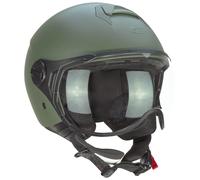 Casco Jet CGM 167A FLO MONO Verde Opaco Visiera Sagomata ECE 22.06