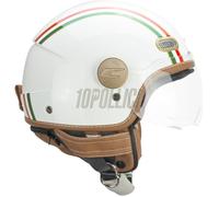Casco jet CGM 191I PIX IT Bianco Verde Rosso - visiera sagomata - M