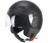 Casco Jet Cgm Uomo Donna Scooter 191A PIX MONO Nero opaco Visiera Sagomata
